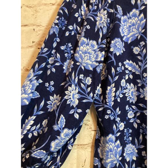 Talbots Sweater Womens 1X Navy Blue Floral Lightweight Pullover Plus Stretch - Picture 14 of 14